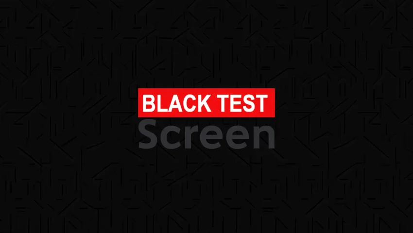 Check Black Test Screen